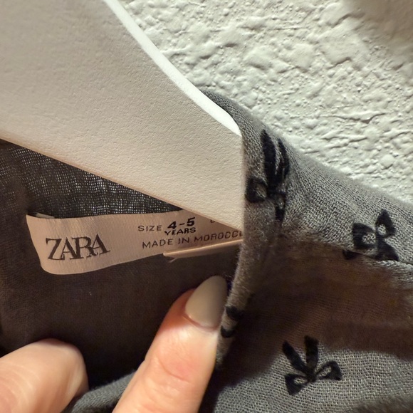 Zara Gray Bow Kids Dress - Picture 2 of 3